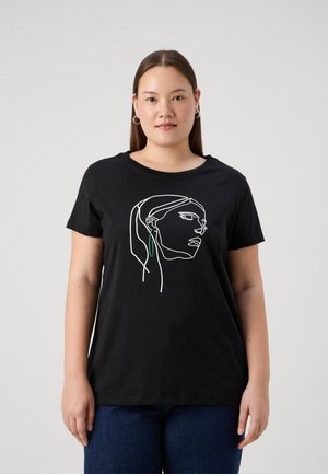 CARCILLE LADY - T-shirt imprimé - black