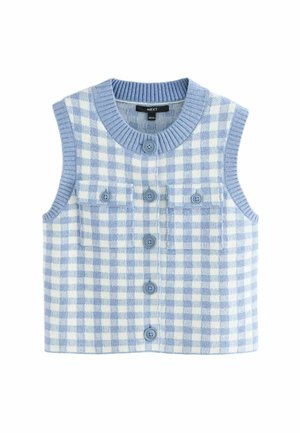 Strickjacke - blue gingham