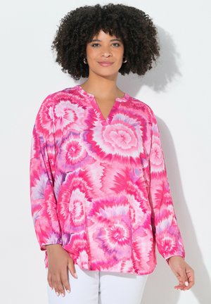 Angel of Style, TIE-DYE SWIRL LONG SLEEVE BLOUSE - Bluse - hibiscus pink