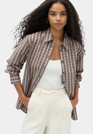 Marks & Spencer, CHECK SHIRT. - Button-down blouse - brown mix
