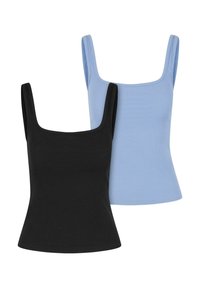WIDE NECK 2-PACK - Débardeur - black powderblue
