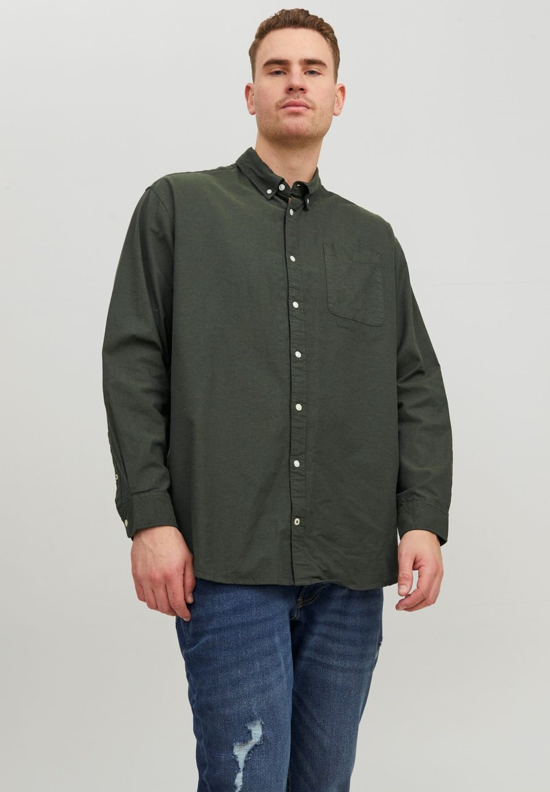 Jack & Jones - JJEOXFORD SHIRT  - Camisa - forest night fit:plus size, Ampliar