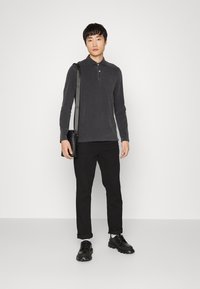 Marc O'Polo LONG SLEEVE BUTTON PLACKET - Polo - phantom fear