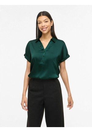VILA VIENNA RAVENNA S/S TOP - NOOS - Bluza - rain forest