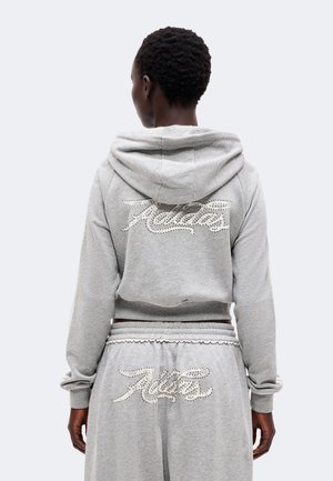 adidas Originals, GRAPHIC SHORT FRONT ZIP TRACK TOP - Суитшърт с цип - medium grey heather