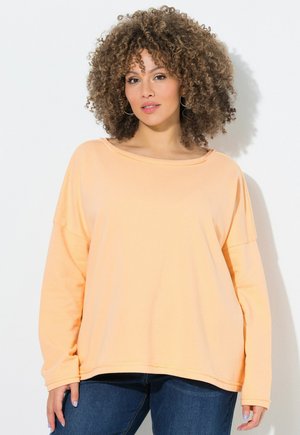 Ulla Popken ROLLKANTEN OVERSIZED, RUNDHALS LANGARM - Sweatshirt - peach