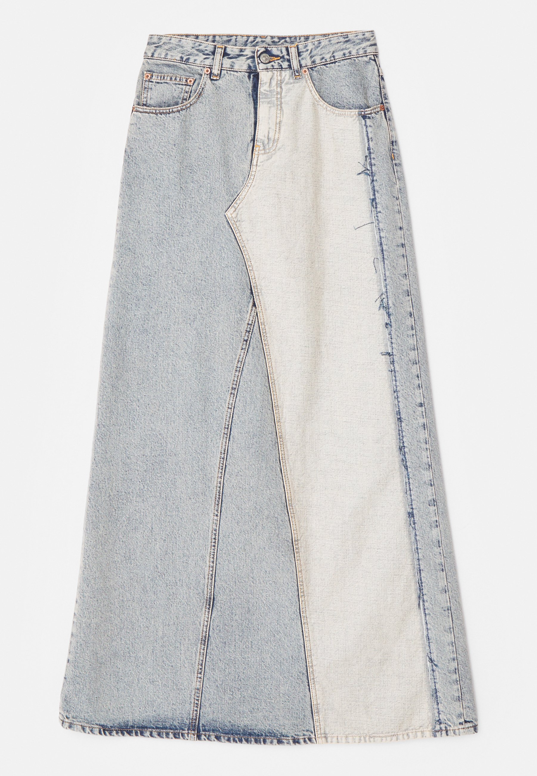 MM6 Maison Margiela LONG SKIRT - A-line skirt - light blue