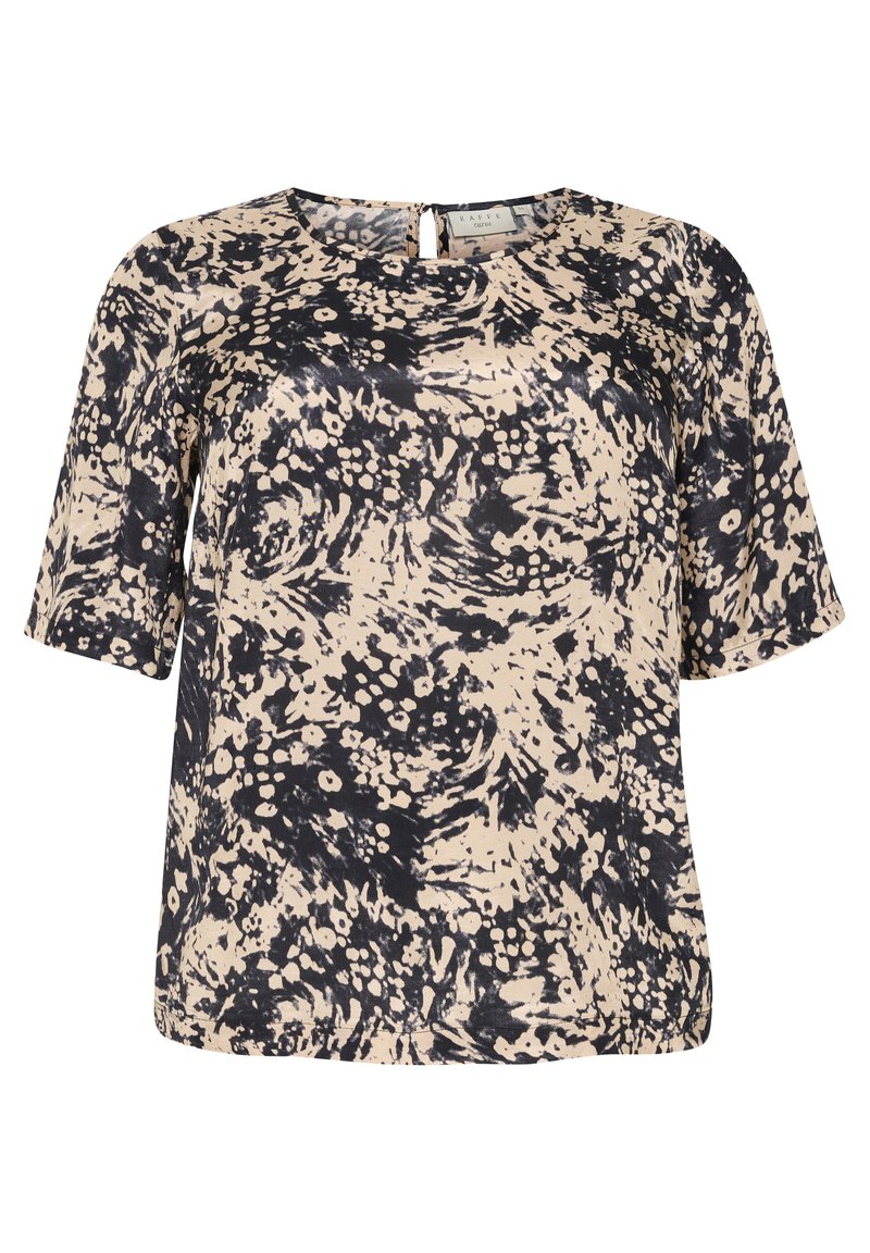 Kaffe Curve T-shirt print zandkleur Kaffe Curve T-shirt print zandkleur