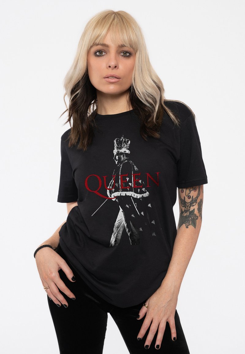 Paradiso Clothing QUEEN FREDDIE CROWN POSE - Print T-shirt - black