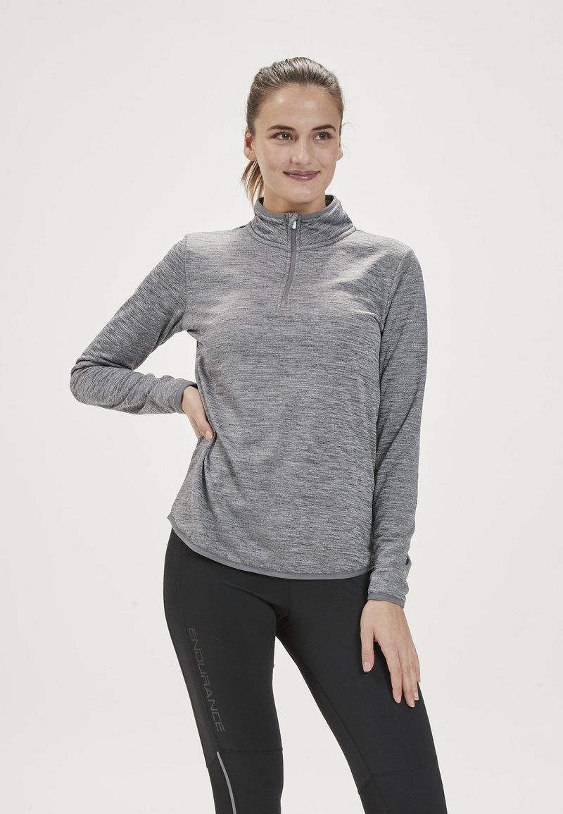 Endurance VIRONIC WAFFLE MIDLAYER - Langarmshirt -  mid grey melange