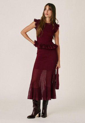 Alma en Pena, Falda acampanada - burgundy