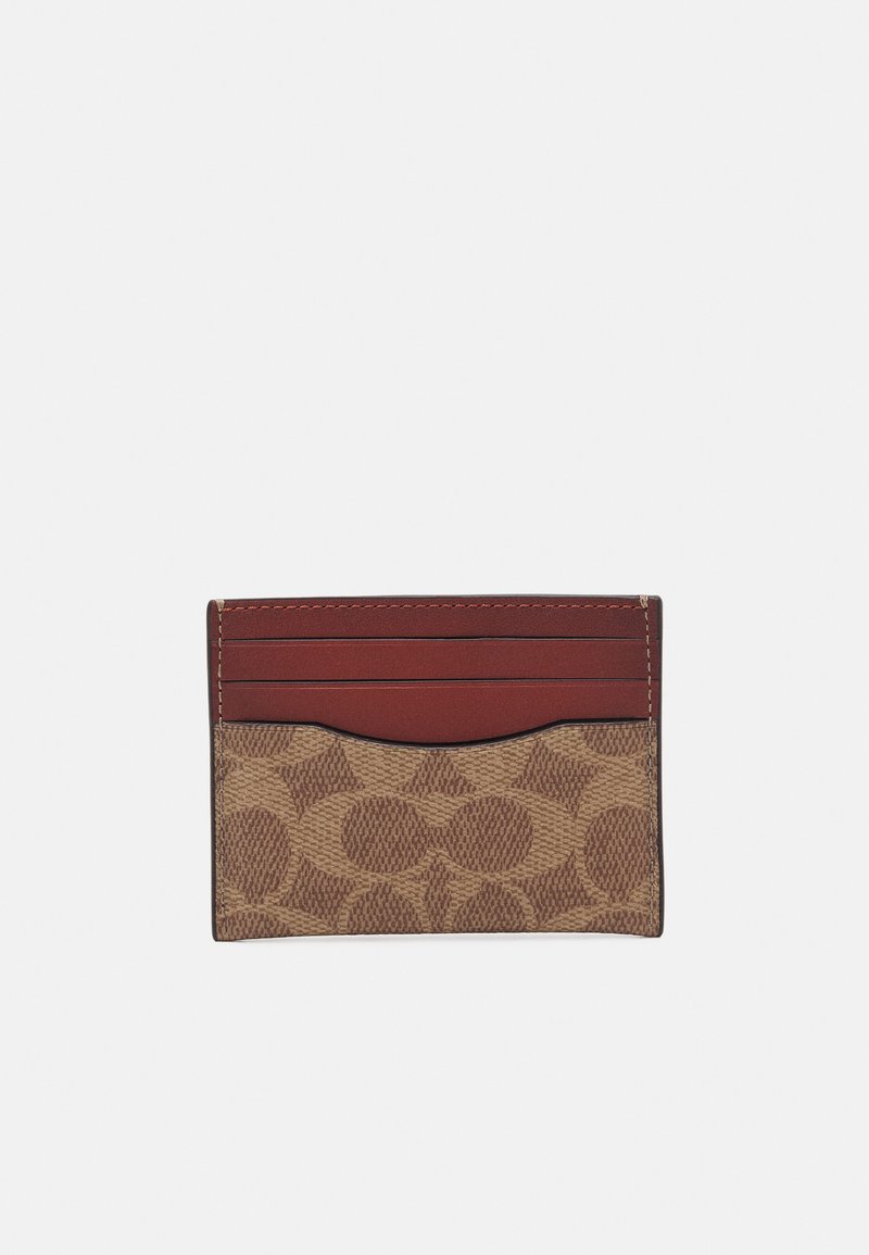 Coach FLAT CARD CASE IN SIGNATURE UNISEX Geldbörse tan/rust/tan Zalando.de