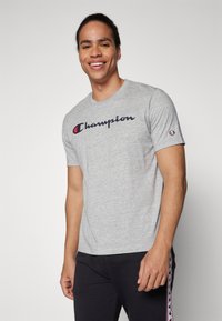Champion ICONS CREWNECK LARGE LOGO - Camiseta estampada - grey