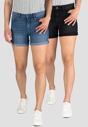Noisy May BELUCKY 2PACK - Jeansshort - medium blue dark grey