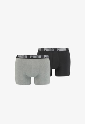 Puma BASIC 2 PACK - Calzoncillos bóxer cortos - grey black