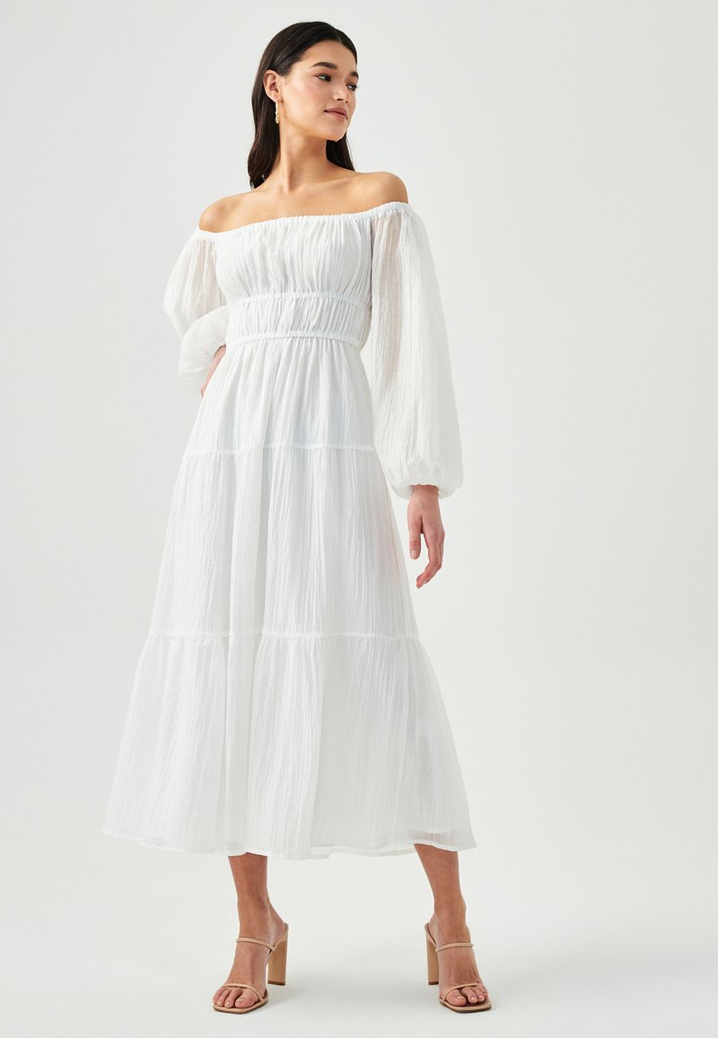 WILLA BURNESE MIDI - Vapaa-ajan mekko - white