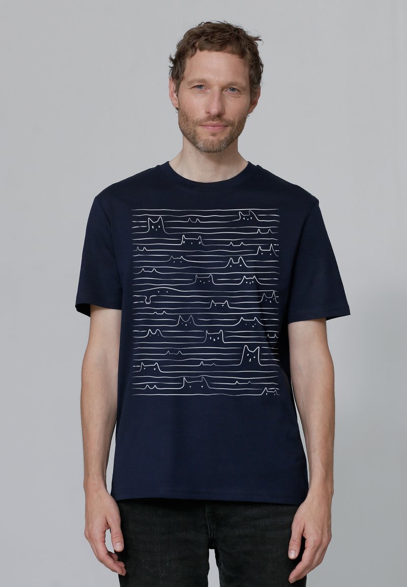 watapparel CATS - T-Shirt print - french navy