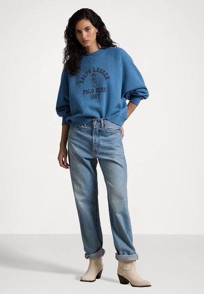 Polo Ralph Lauren POLO BEAR OVERSIZE FLEECE CREWNECK - Sweatshirt - petrol blue