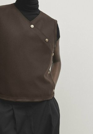 Vest - mottled dark brown