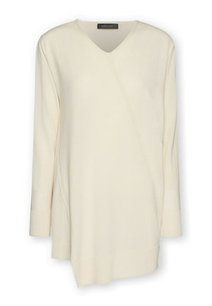 Elena Mirò MAGLIA ASIMMETRICA CON SCOLLO A V - Strickpullover - bianco