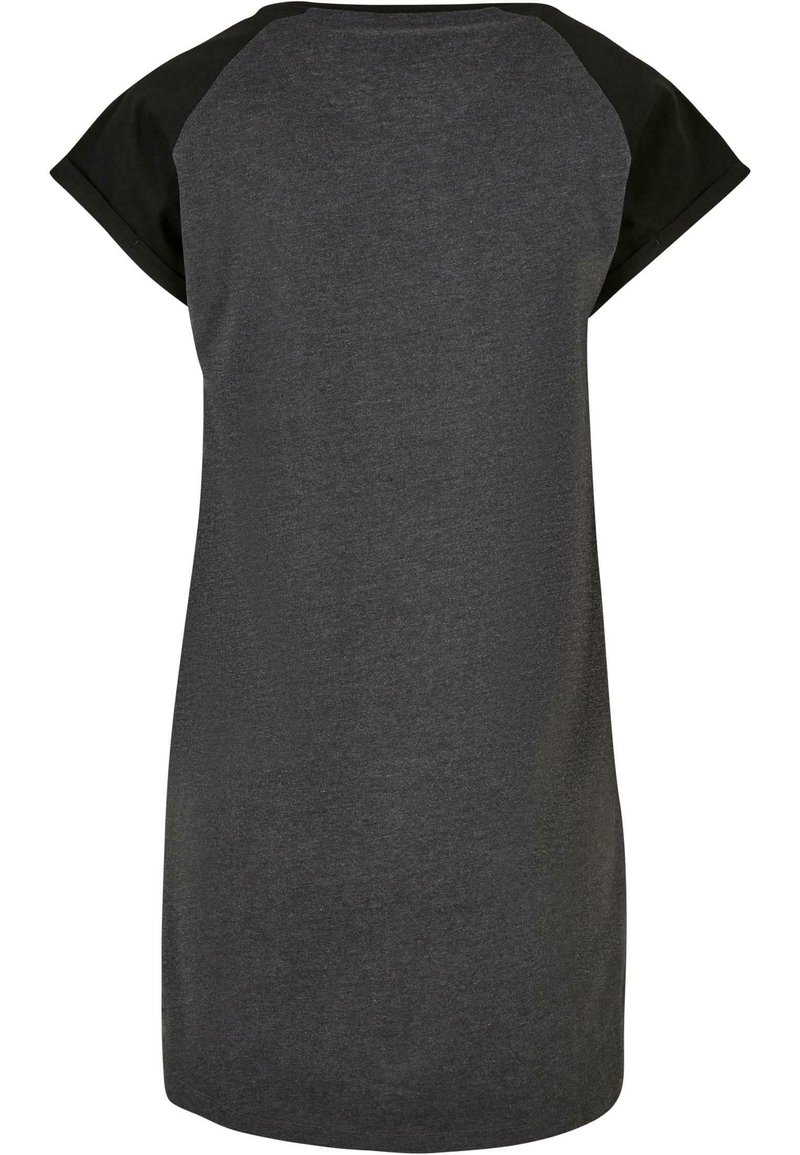 Urban Classics RAGLAN TEE - Jersey dress - charcoal black/multi-coloured -  Zalando.ie