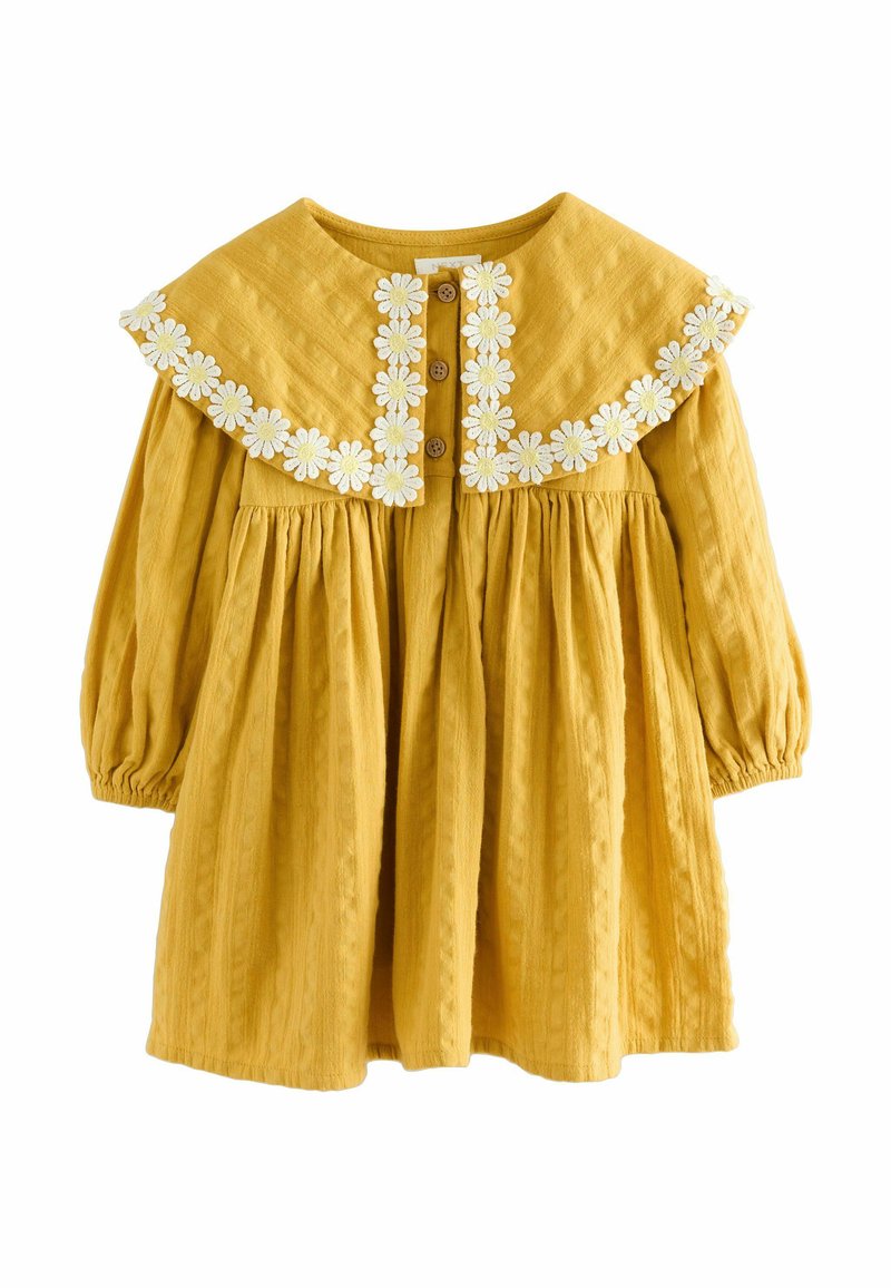 Next REGULAR FIT DAISY COLLAR  - Blusenkleid - ochre yellow