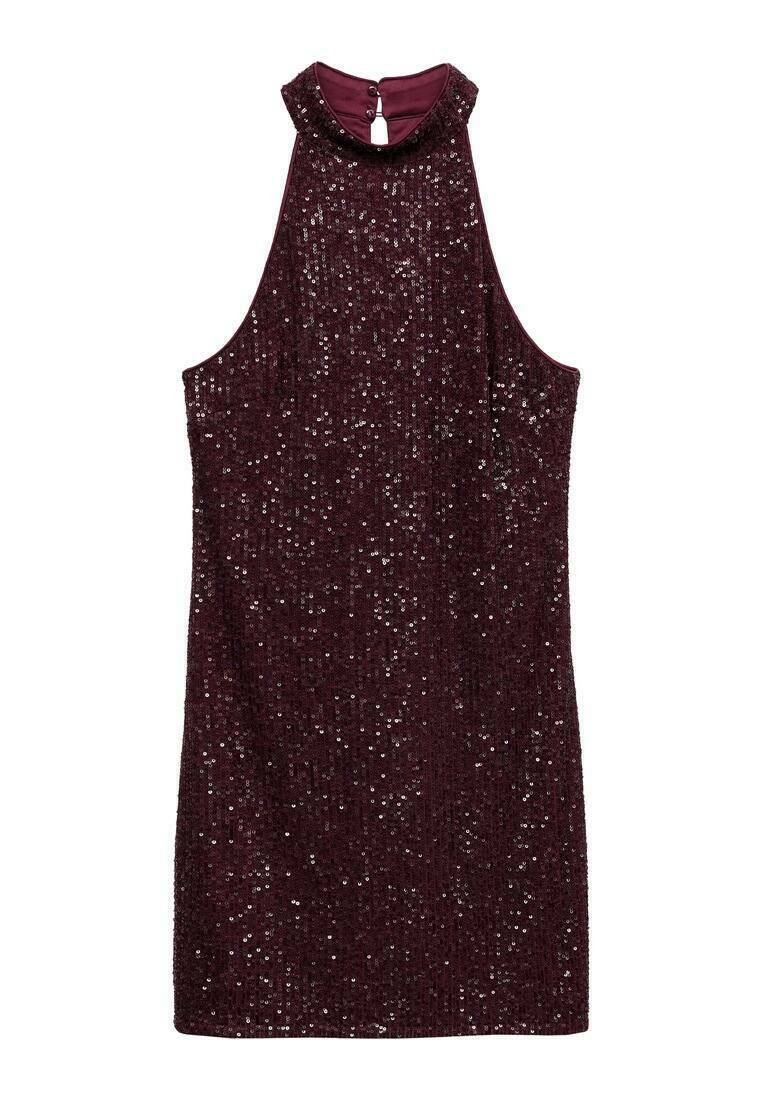 Mango Cocktailjurk bordeauxrood Mango Cocktailjurk bordeauxrood