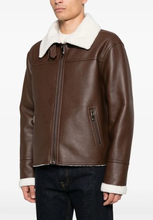 Giacca in similpelle - marrone