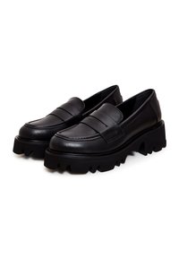 Cesare Gaspari PLATFORM LOAFERS  - Slipper - black