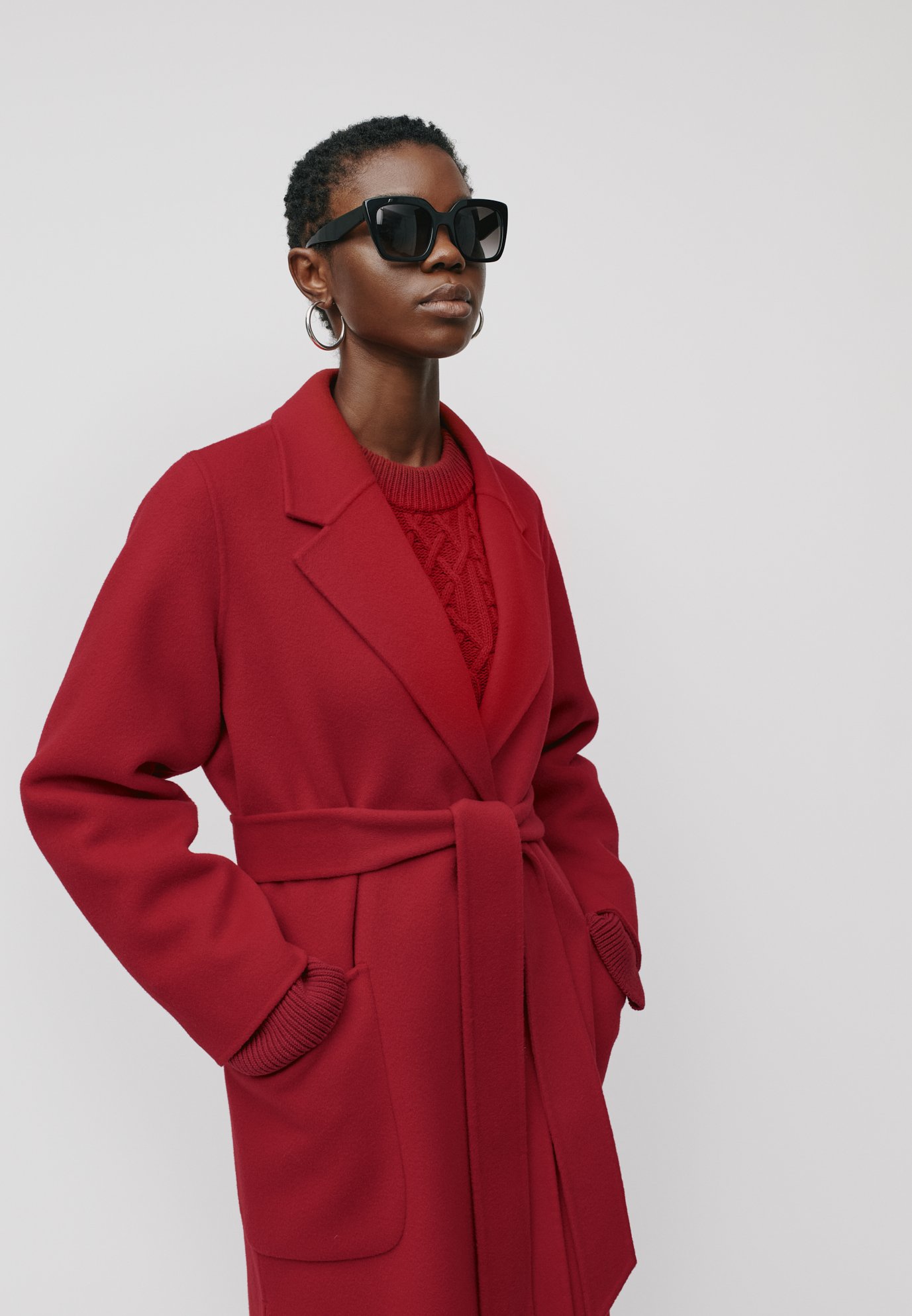 IVY OAK CELIA - Classic coat - lipstick red/red - Zalando