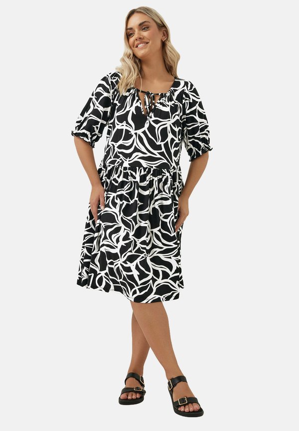 ABSTRACT PRINT TIE NECK - Freizeitkleid