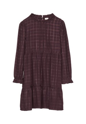 KURZES  IM A-SHAPE MIT RÜSCHENKRAGEN - Freizeitkleid - lila