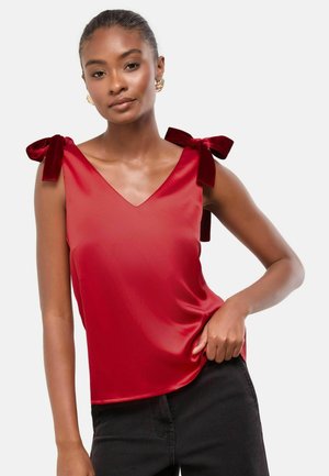 REGULAR FIT - Toppi - red velvet bow