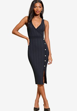 Lipsy WRAP DETAIL MIDI - Kotelomekko - navy blue
