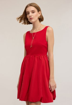 MINI SENZA MANICHE CON FIOCCO - Robe de jour - rosso