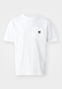 POCKET HEART - Basic T-shirt - white/black