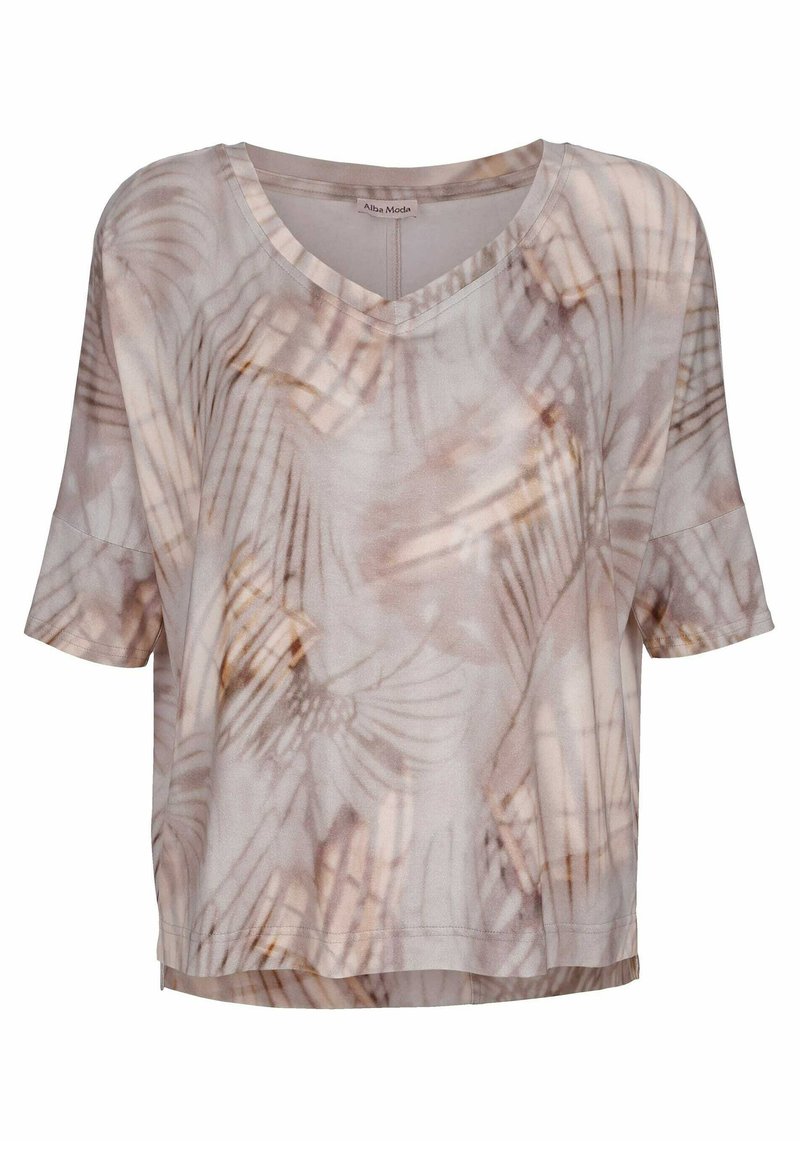 Damen T-Shirts | Alba Moda T-Shirt print beige - FT03120 Damen T-Shirts | Alba Moda T-Shirt print beige - FT03120