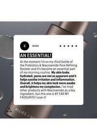 Allies of Skin PREBIOTICS & NIACINAMIDE PORE REFINING BOOSTER nieokreślony