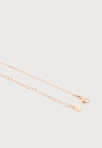 Δύο λεπτές αλυσίδες σε ροζ χρυσό με διαφορετικά μεγέθη κρίκων και κούμπωμα σάντουιτς σε λευκό φόντο.