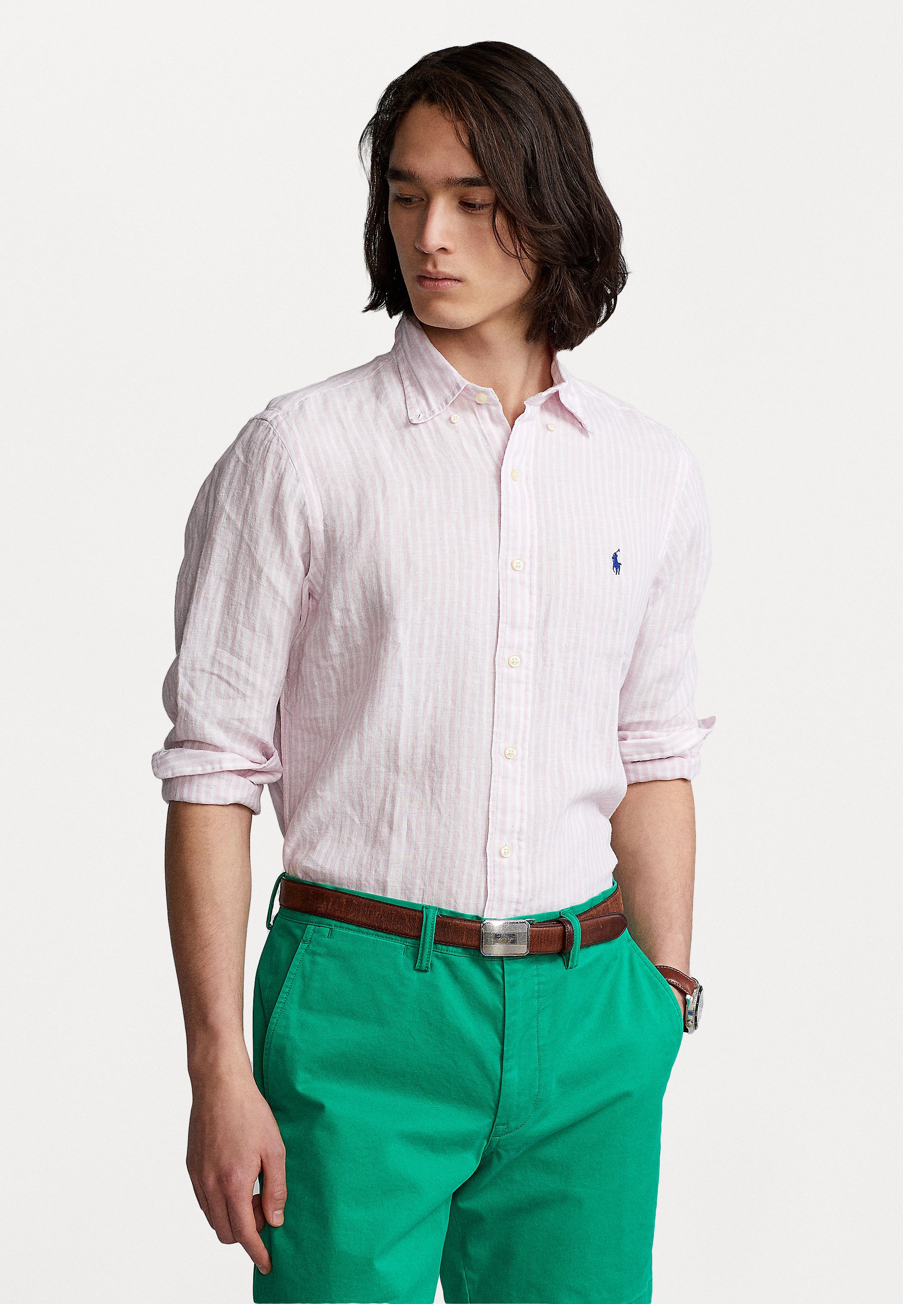 Polo Ralph Lauren CUSTOM FIT STRIPED LINEN SHIRT - Shirt