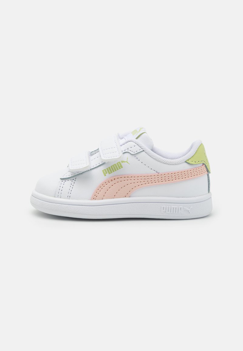 Puma SMASH 3.0 UNISEX - Baskets basses - white/island pink/pistachio green