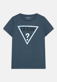 Guess - CORE JUNIOR - Nyomott mintás póló - dark steel blue Miniatűr kép 1