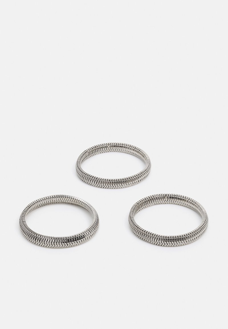 Jack & Jones JACMETALLIC 3 PACK UNISEX - Βραχιόλι - silver-colour