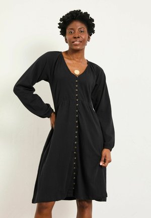 REGULAR FIT - Jerseykleid - black