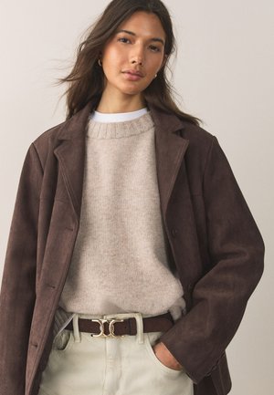 Next STATEMENT BUCKLE REGULAR - Gürtel - chocolate brown