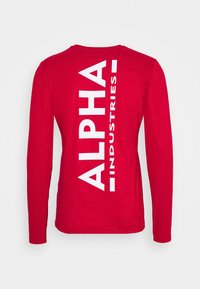 Alpha Industries BACK PRINT HEAVY LS - Langarmshirt - speed red