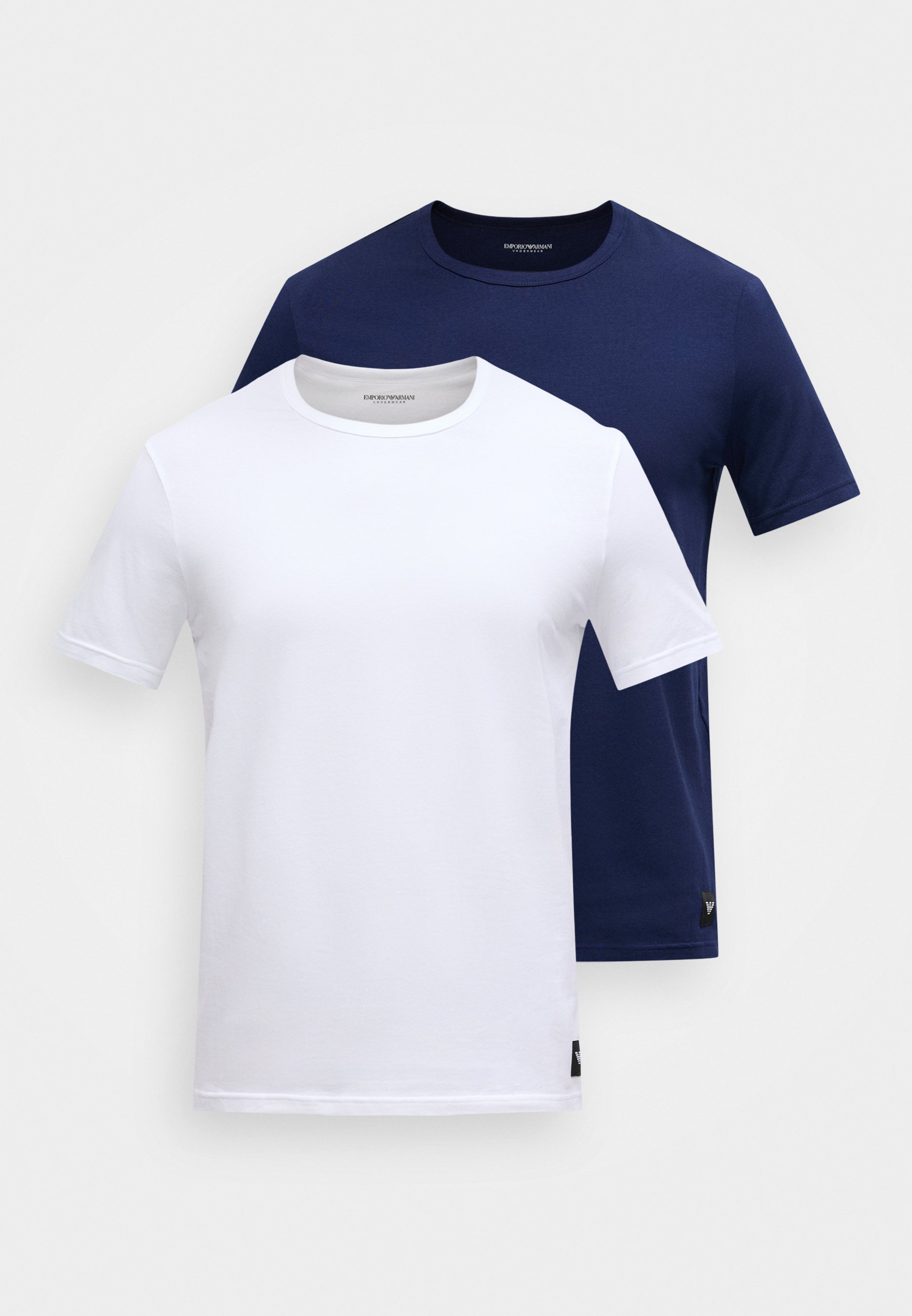 Emporio Armani V NECK 2 PACK - Undershirt - white/dark blue/white