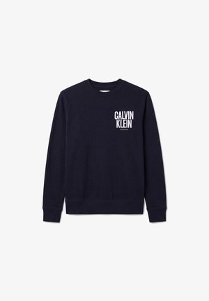 Calvin Klein Jeans, LOGO EMBROIDERY TERRY JUMPER - Суитшърт - dark sapphire