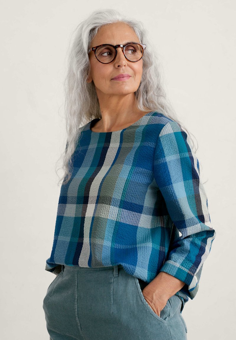 Seasalt Cornwall RIDING HIGH CHECKED Langarmshirt hazy horizons