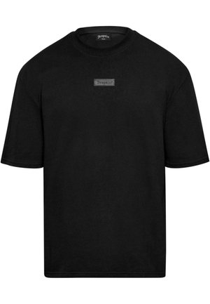 Dropsize HEAVY FRONT PATCH - Basic T-shirt - black
